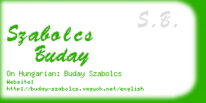 szabolcs buday business card